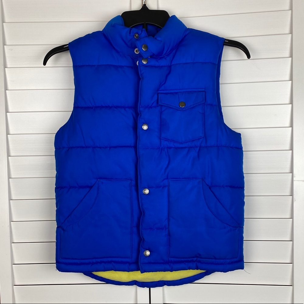 Gap kids puffer vest size 10/11 bright blue